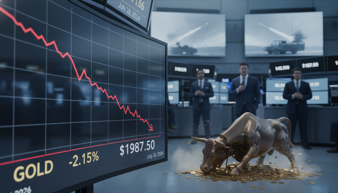 Gold falls over two percent to two-month low as US-Iran clashes escalate