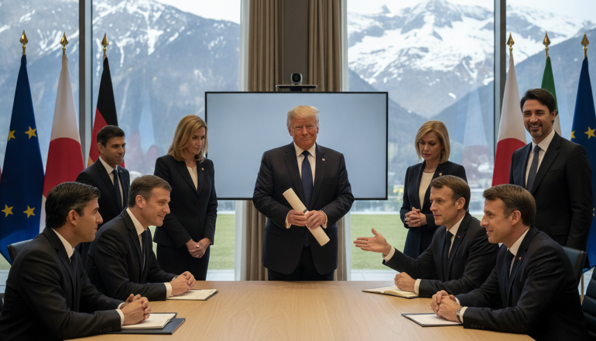 G7 leaders court Trump at Alpine summit after Iran peace framework