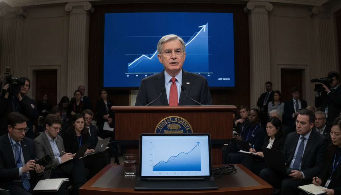 Federal Reserve holds rates steady at 3.5%–3.75% and signals hike in 2026