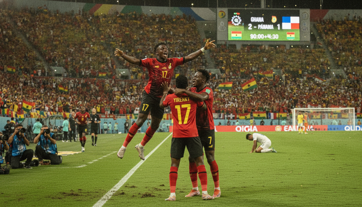 Ghana secures last-minute World Cup 2026 win over Panama with Caleb Yirenky
