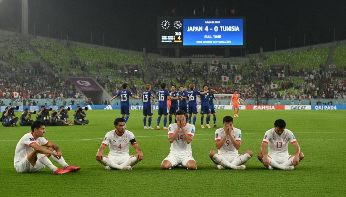 Tunisia eliminated from 2026 World Cup after 4-0 defeat by Japan