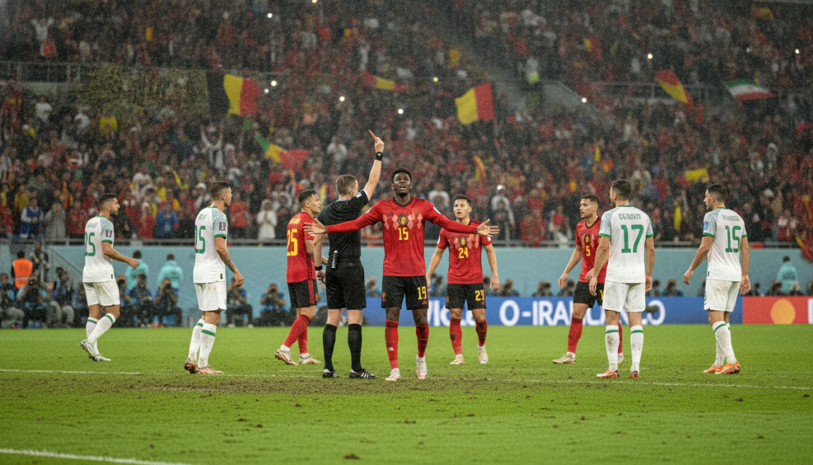 Belgium held to goalless draw by Iran after Ngoy red card