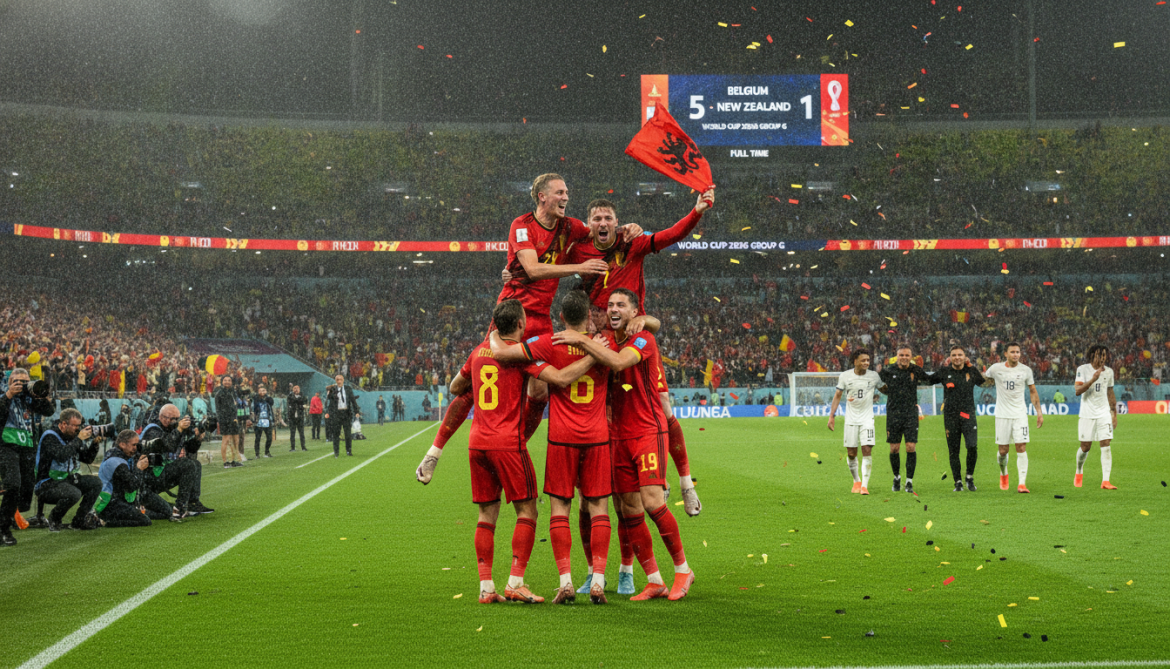 Belgium beats New Zealand 5-1 to top World Cup 2026 Group G