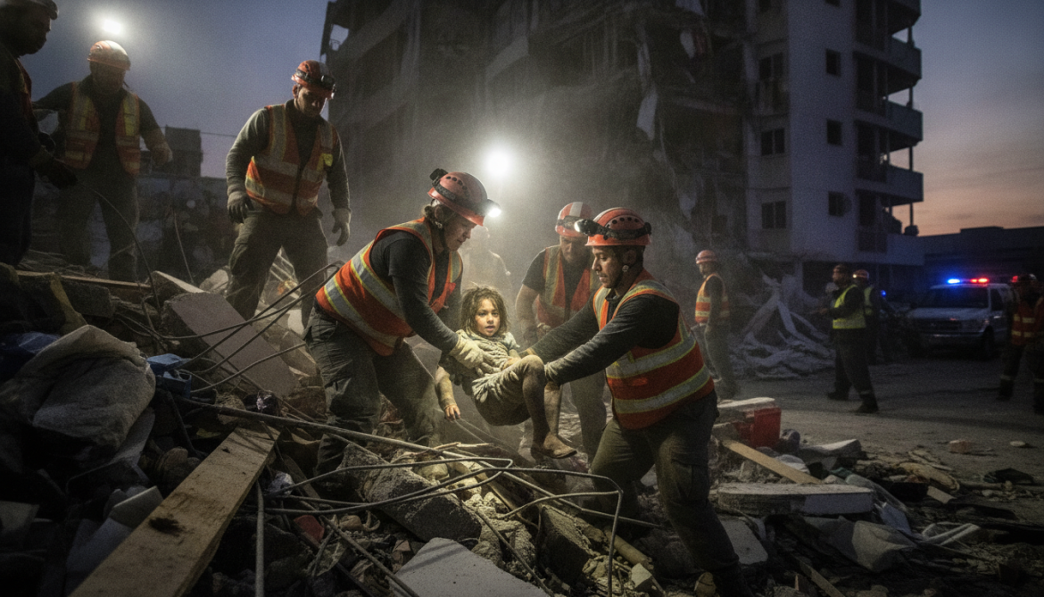 Venezuela earthquake rescuers pull 11-year-old alive from rubble after six-hour effort