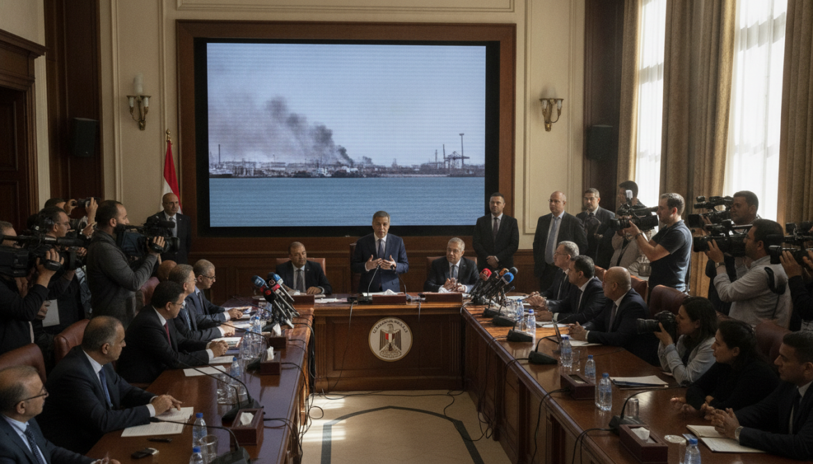 Egyptian Cabinet Confirms Damietta Port Fire Caused by Drone Attack