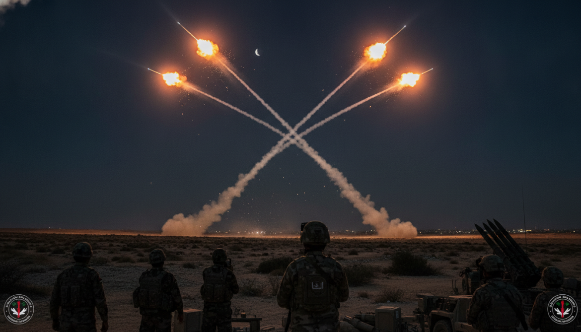 Jordanian military shoots down four missiles launched from Iran, says no casualties