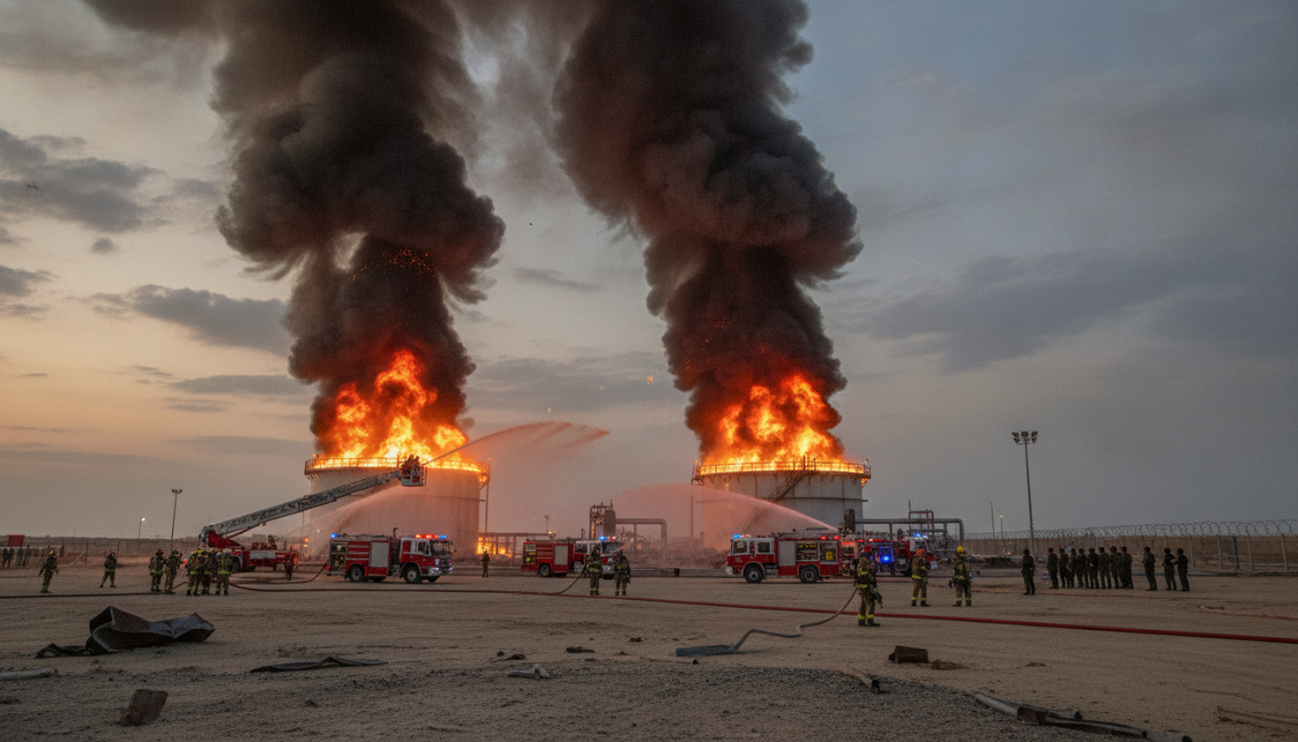 Kuwait Fire Force controls two southern blazes after alleged Iranian attacks