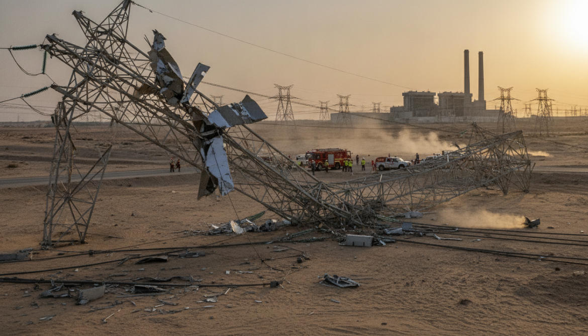 Kuwait power transmission lines damaged by debris from intercepted attacks, ministry announces