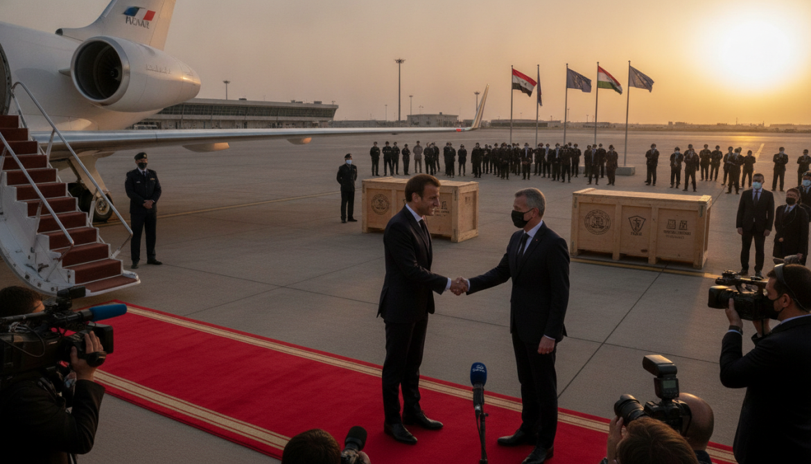 Macron arrives in Damascus, first EU leader since 2024, returns 23 artifacts