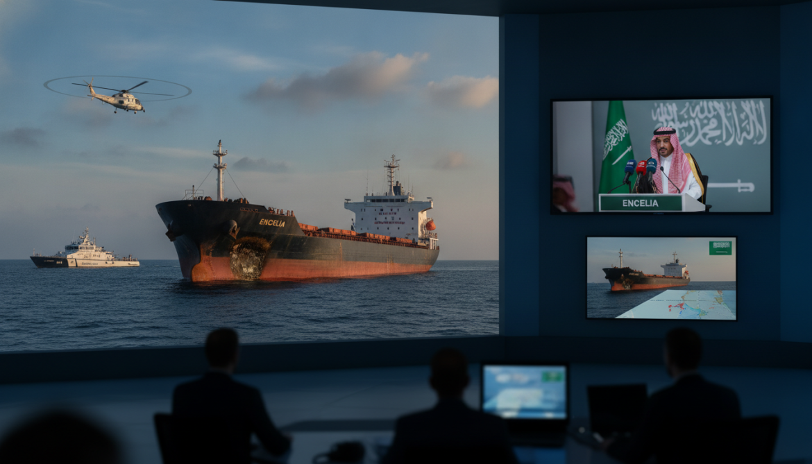 Saudi Transport Authority confirms ship ENCELIA targeted in Red Sea attack