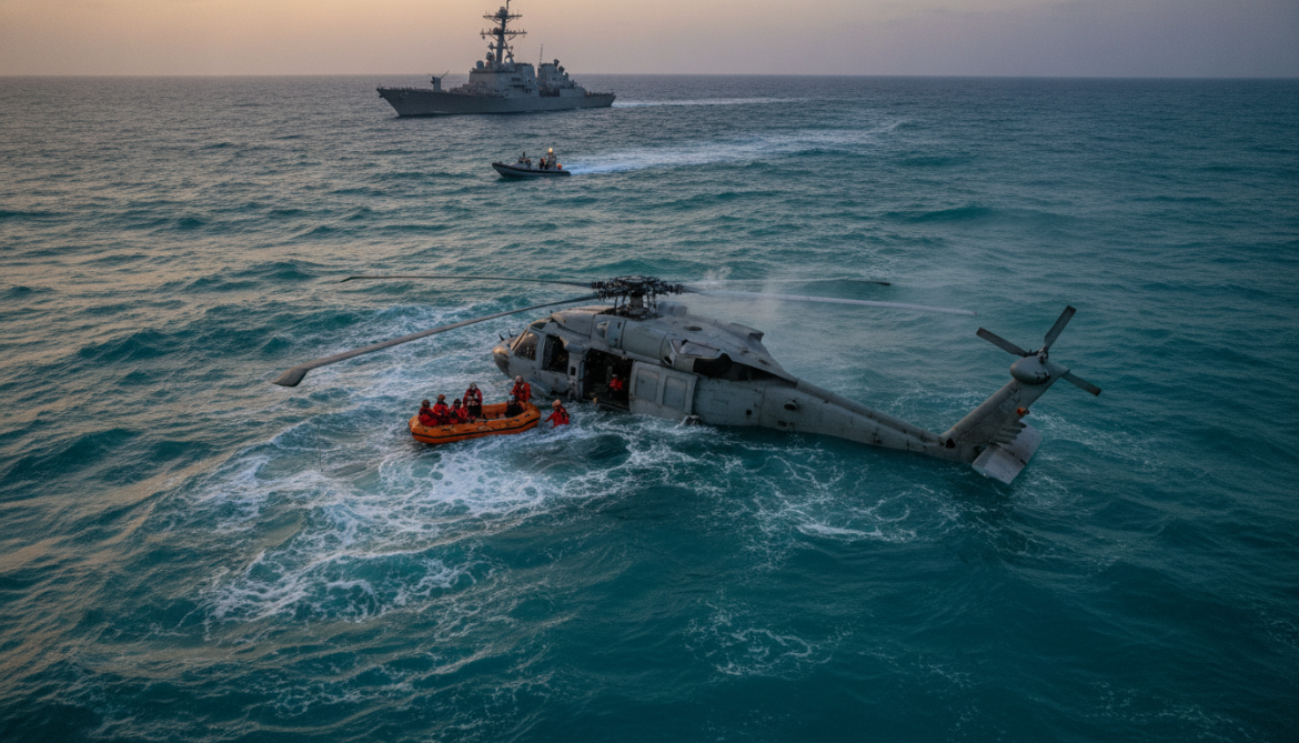 US Fifth Fleet announces MH-60S emergency landing in Arabian Sea, one missing