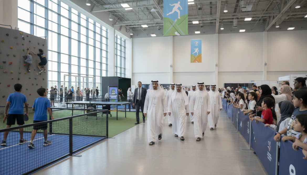 Sheikh Khalid bin Mohammed inspects Summer Abu Dhabi Sports at ADNEC