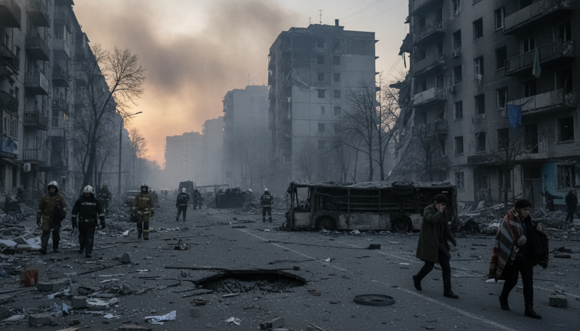 Kyiv pounded by Russian missiles and drones, 13 dead