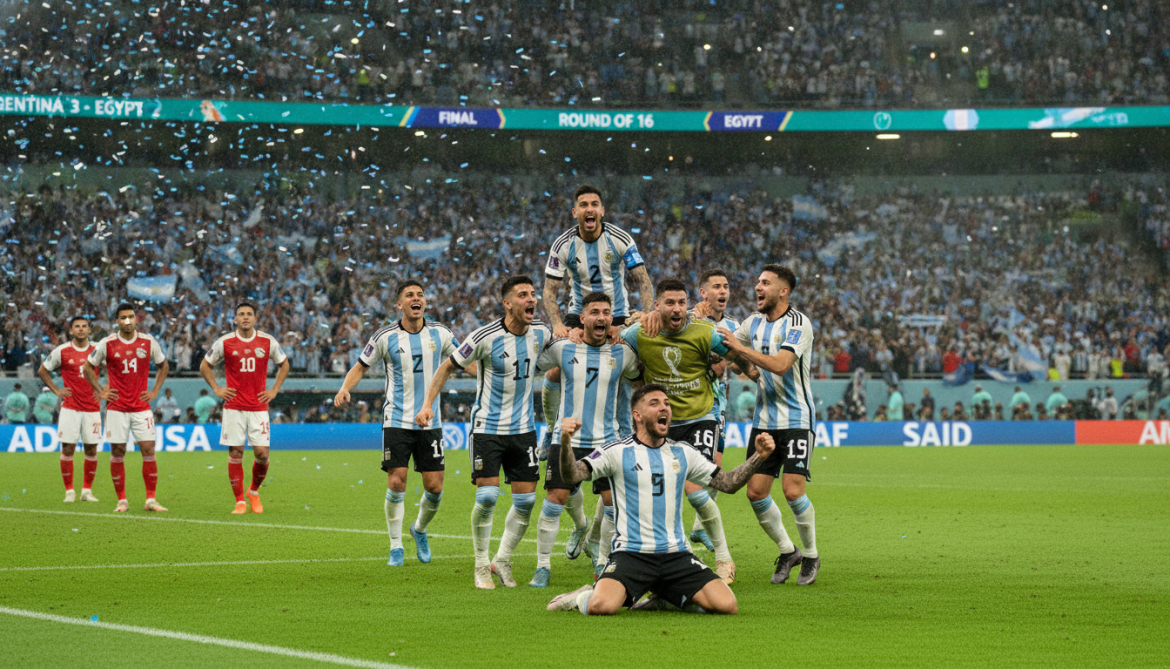 Argentina rallies to beat Egypt 3-2 in World Cup Round of 16