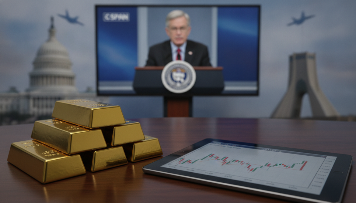Gold steadies as Fed rate hike odds rise amid US-Iran tensions