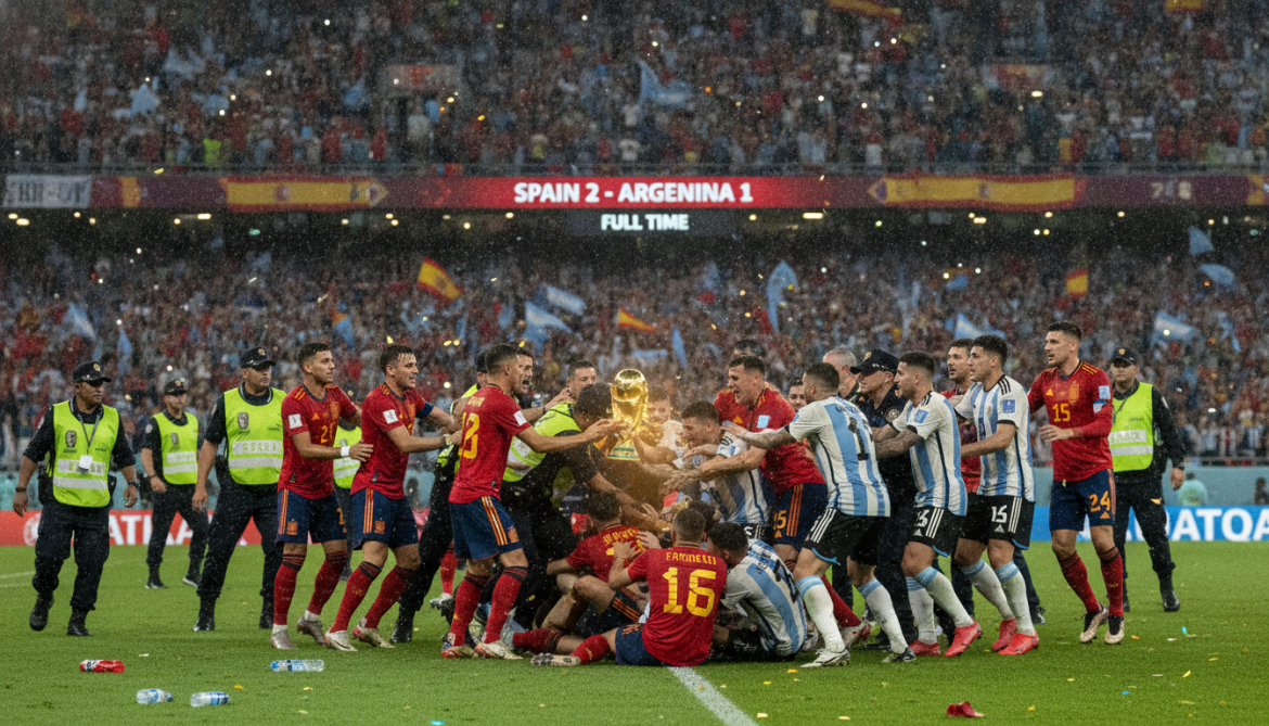 Spain beats Argentina to win 2026 World Cup as post-match brawl erupts