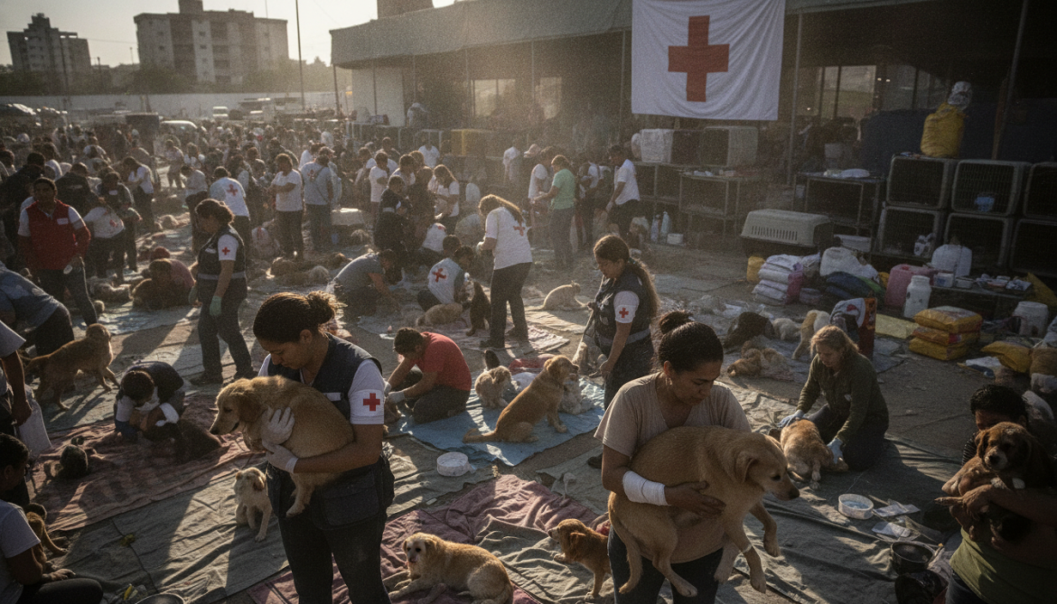 Venezuela earthquake volunteers reunite and treat hundreds of injured pets