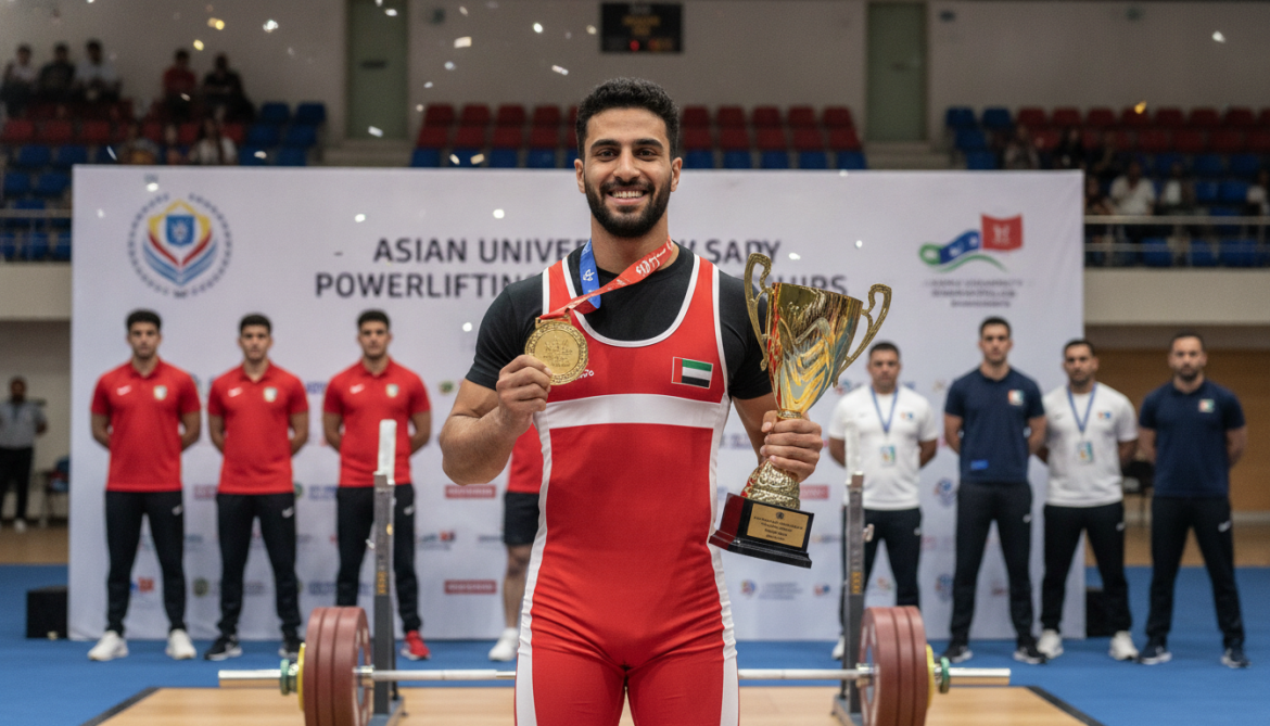 DEWA engineer Khalid Naqi wins Asian university powerlifting title despite spinal scoliosis