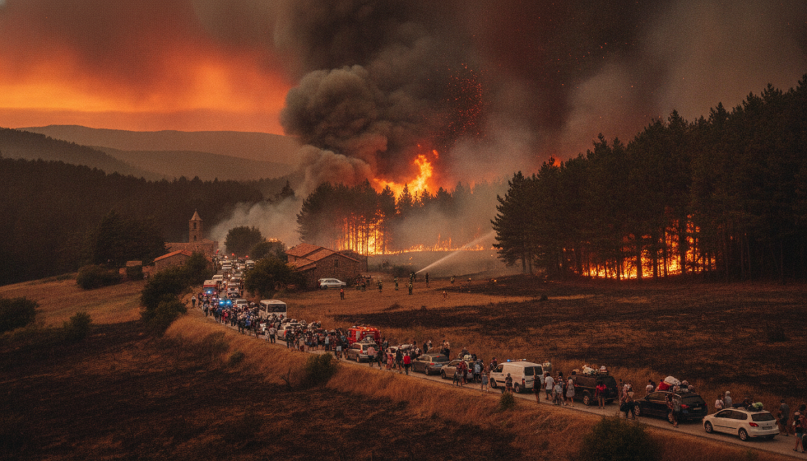 Wildfires Ravage Spain and France Forcing 300,000 People to Evacuate