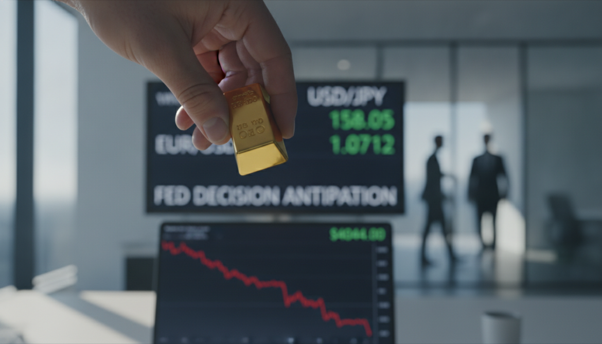 Gold slides 0.7% to $4,044 as dollar strengthens ahead of Fed decision
