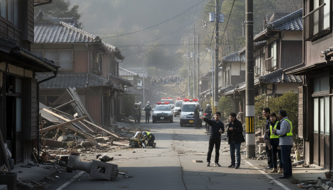Japan earthquake 6.8 magnitude strikes near Uto triggering aftershocks