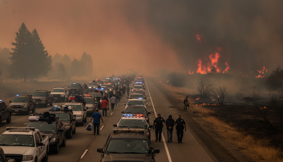 Spokane wildfire forces 65,000 evacuations as police arrest suspected arsonist