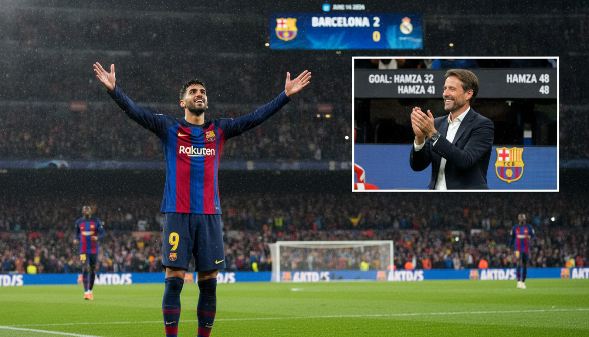 Hamza Abdel Karim scores twice as Hansi Flick praises Barcelona forward