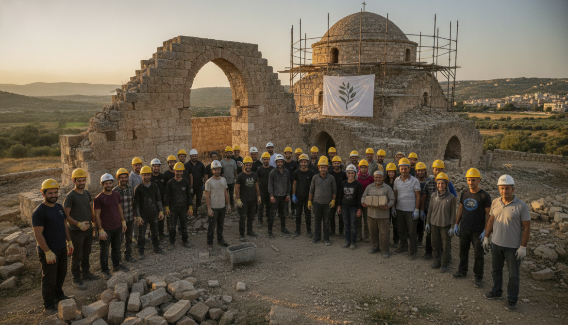 Zawtar al-Gharbiyeh volunteers launch interfaith drive to rebuild Catholic monastery