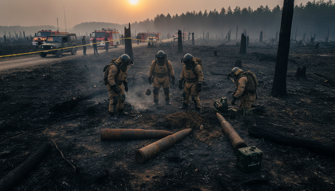 Le Porge bomb disposal continues after Gironde wildfire uncovers WWII shells