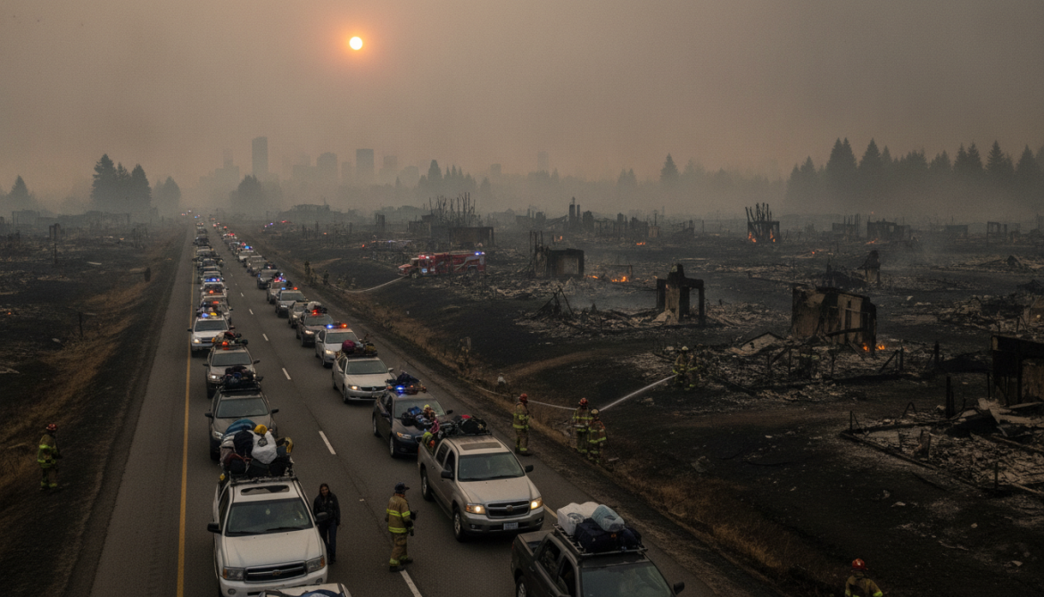 Spokane wildfires force 65,000 evacuations and destroy more than 700 buildings