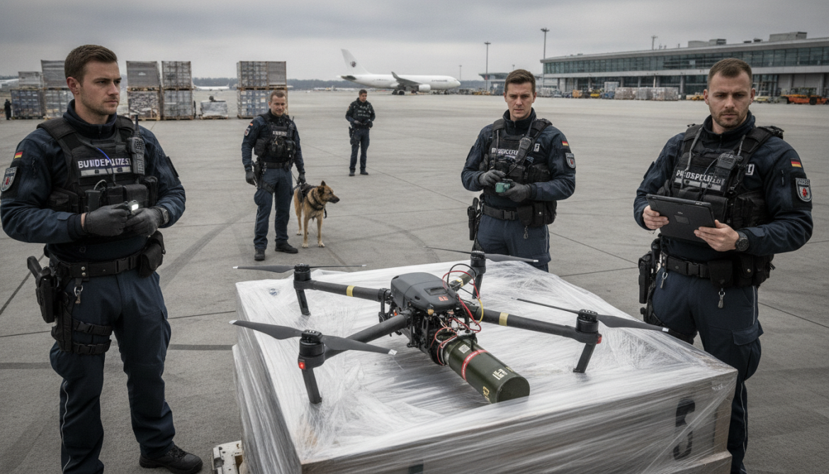 Leipzig/Halle Airport finds explosive drone in freight terminal, triggers counterterror probe